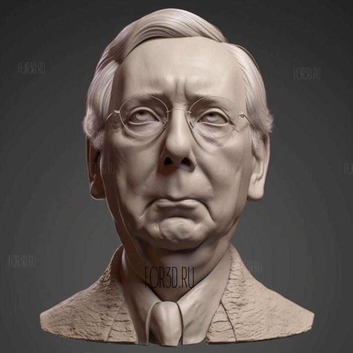 mitch mcconnell 3 stl model for CNC